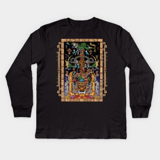 Ancient Mayan King Pakal Kids Long Sleeve T-Shirt